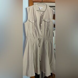 Nine West Beige Sleeveless Mini Dress